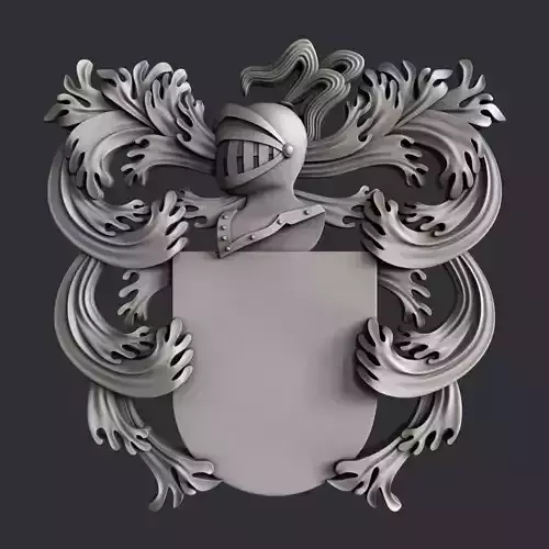 3d STL models for CNC router Coat of Arms