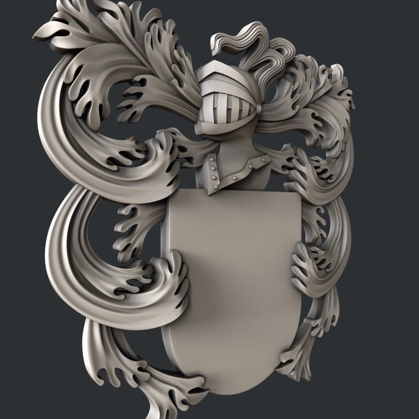 3d STL models for CNC router Coat of Arms 3D model_1