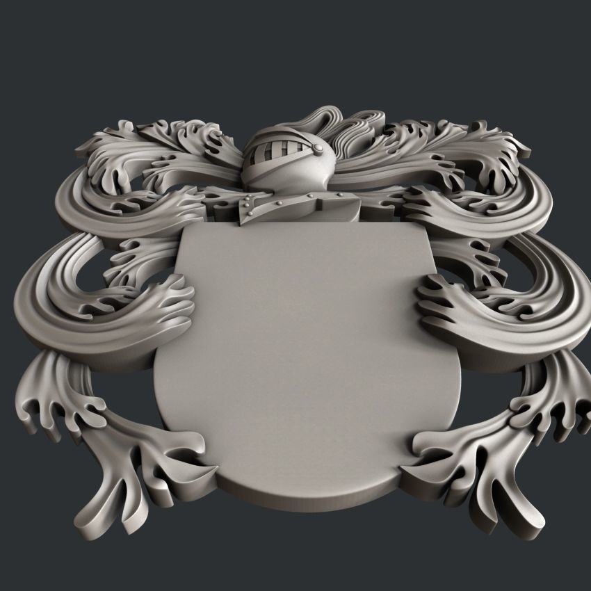 3d STL models for CNC router Coat of Arms 3D model_3