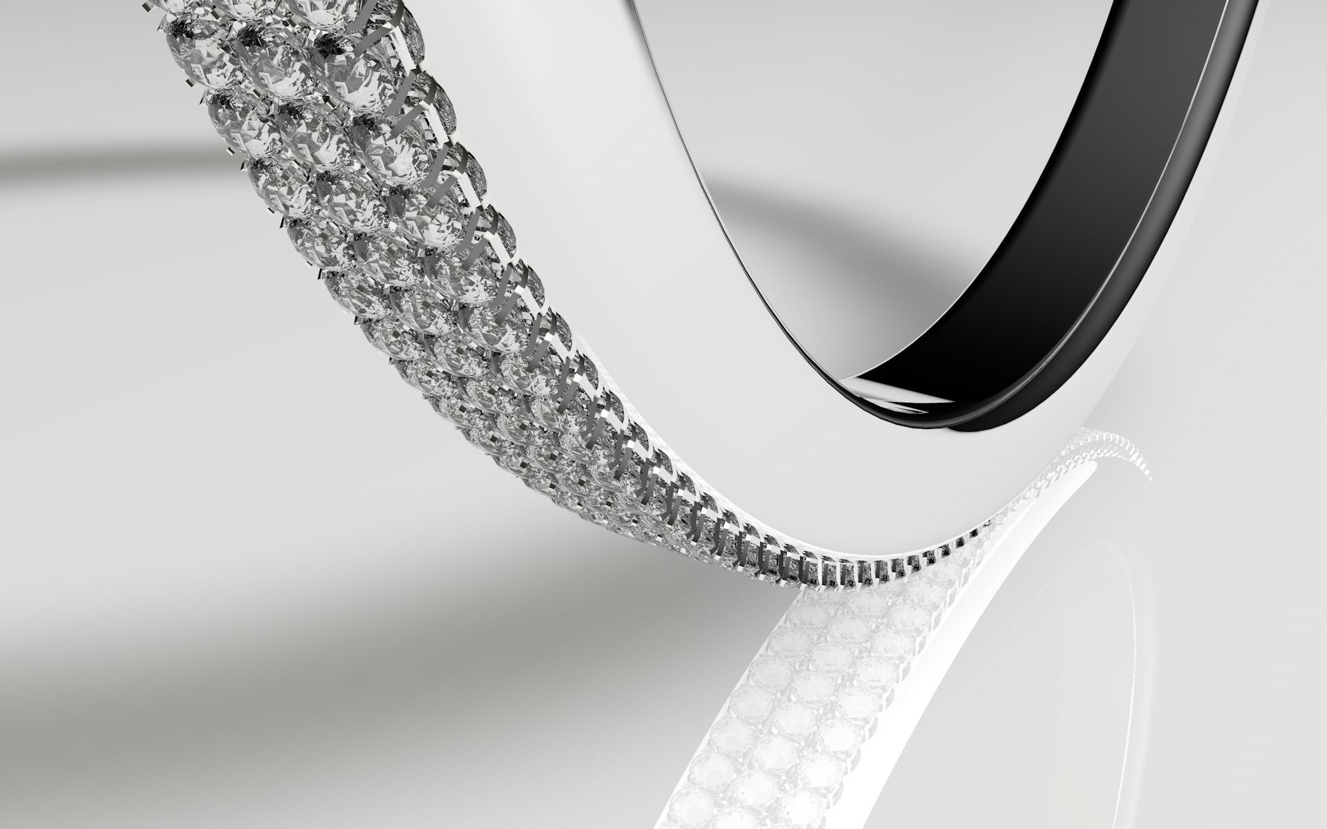 Diamond ring 3D model_7