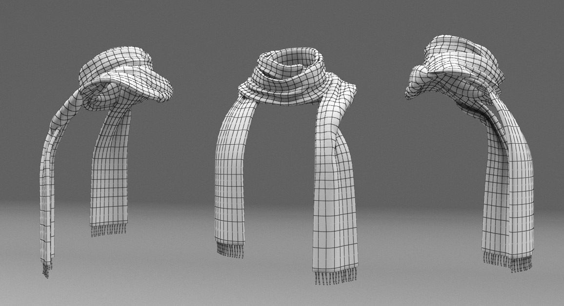 wool scarf Free 3D model_2
