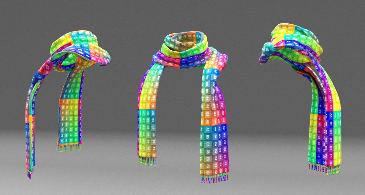 wool scarf Free 3D model_3