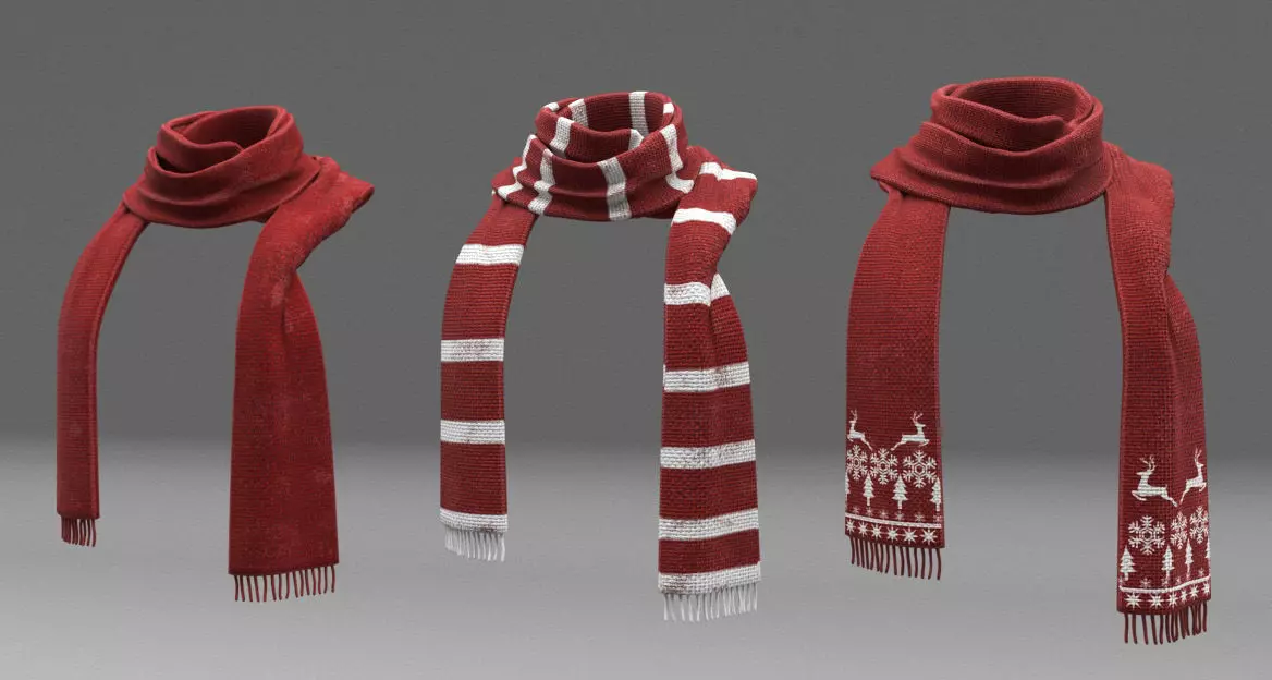 wool scarf Free 3D model_0