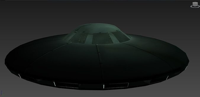 low poly ufo circular ceiling light Low-poly 3D model