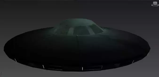 low poly ufo circular ceiling light