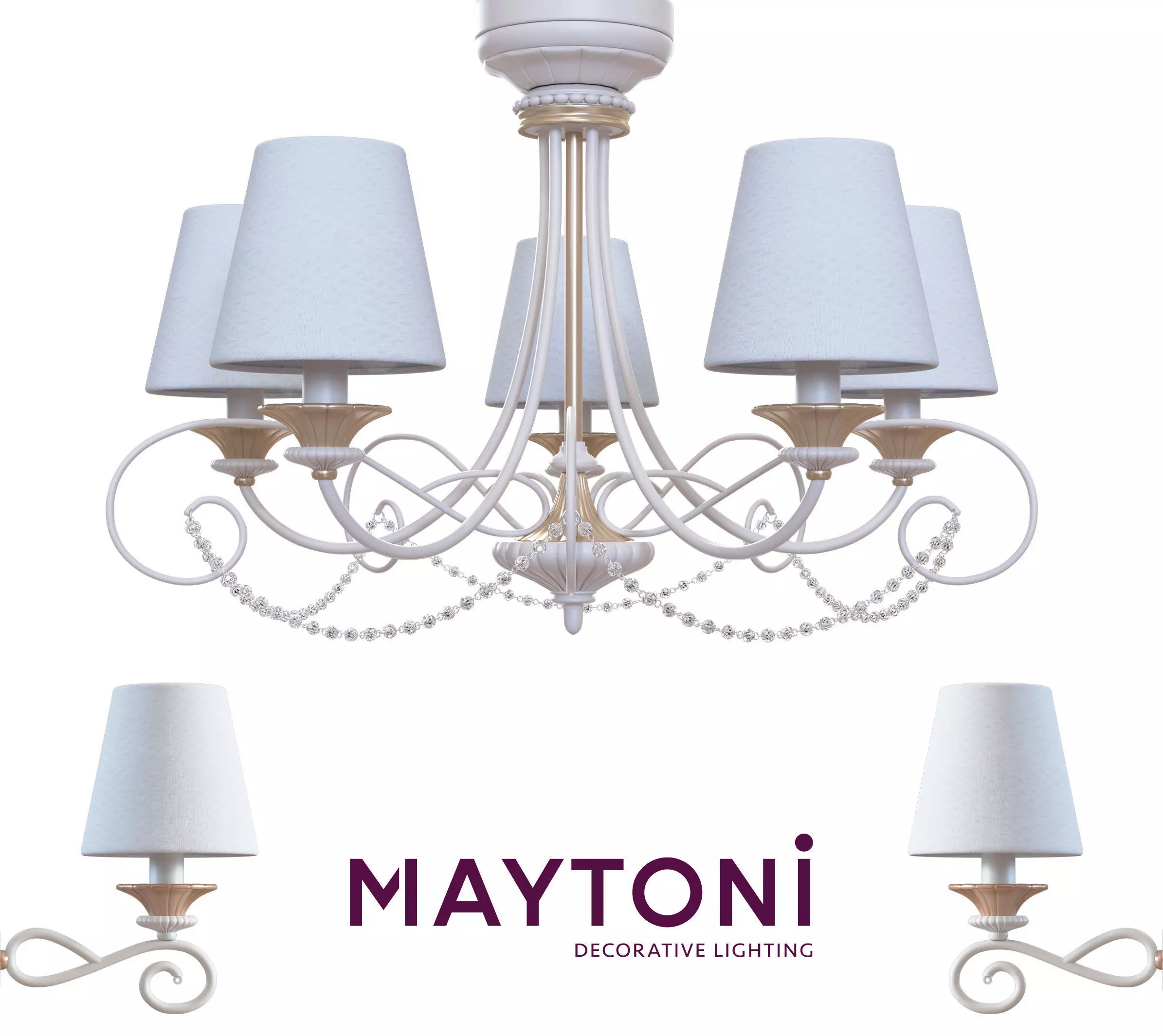 Chandelier Sonate ARM424-PL-05-W Maytoni Classic Free 3D model