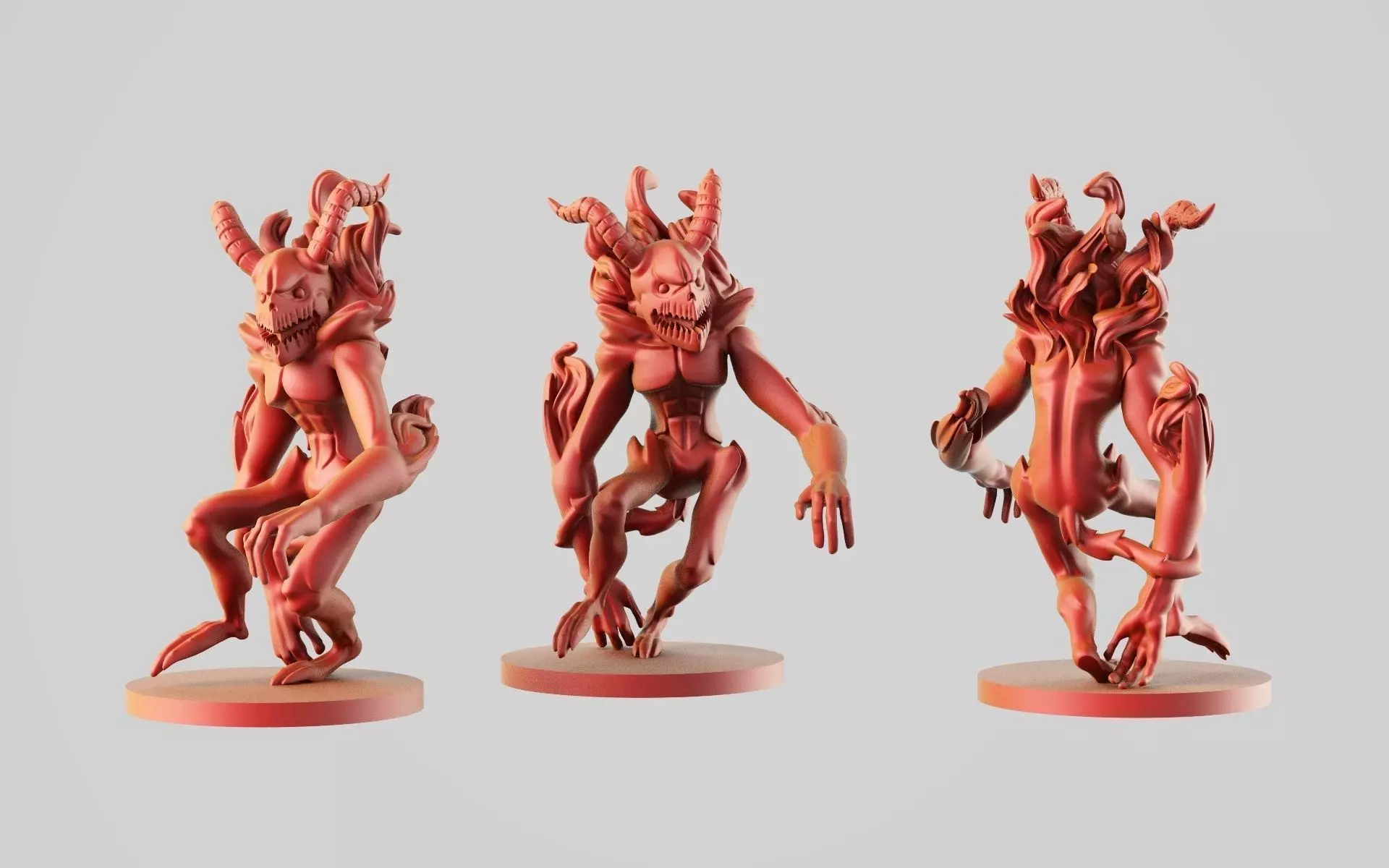 Demon fire 3D print model_0