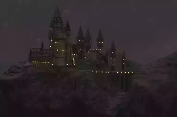 Hogwarts Castle Free 3D model