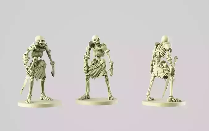 Skeleton miniatures 3D print model