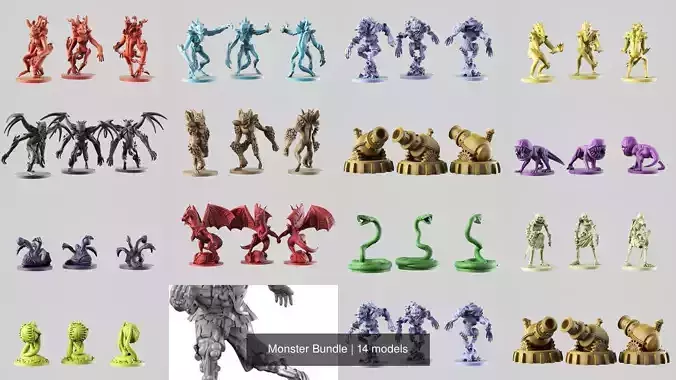 Monster Bundle 3D Model Collection