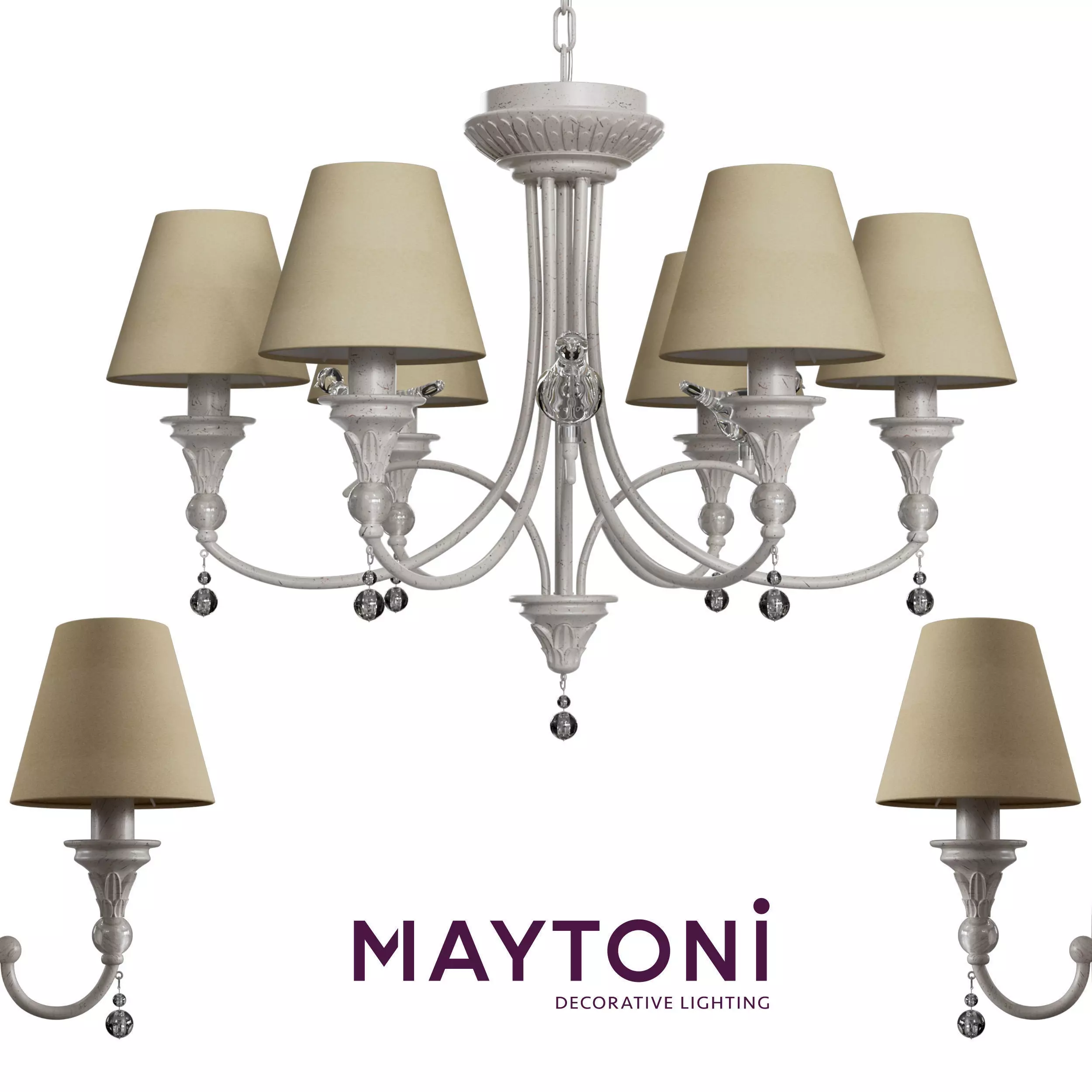 Chandelier Torino ARM139-06-W Maytoni Classic Free 3D model