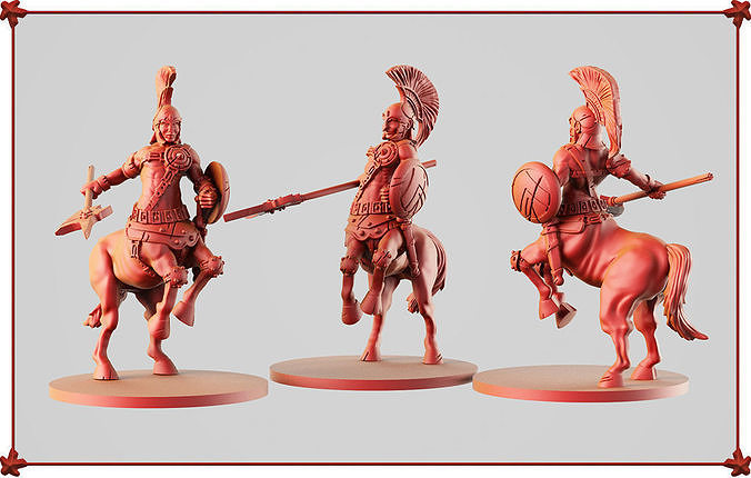 Centaur three figurines of roman soldiers 3D print model