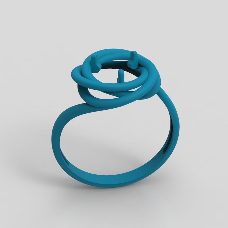 solitaire wedding engagement women ring design 3dm stl 3D print model_6
