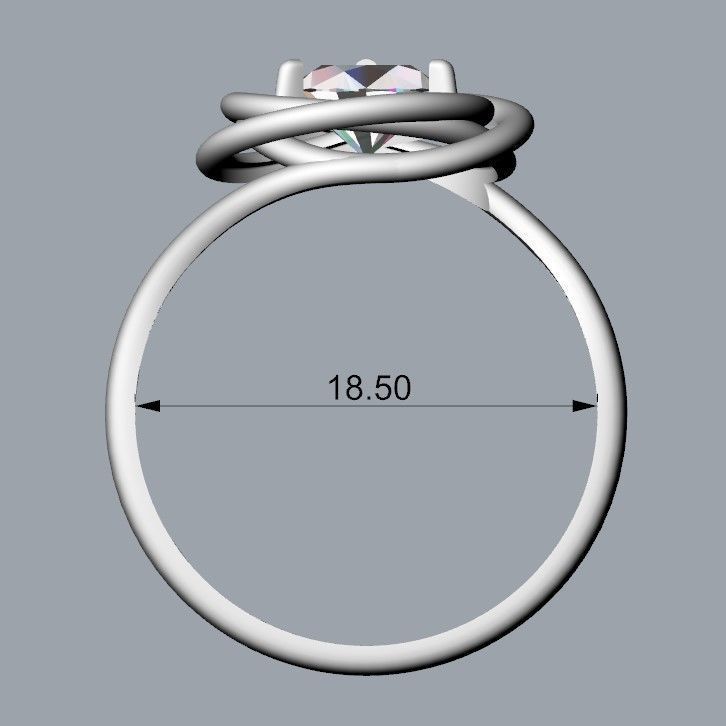 solitaire wedding engagement women ring design 3dm stl 3D print model_11