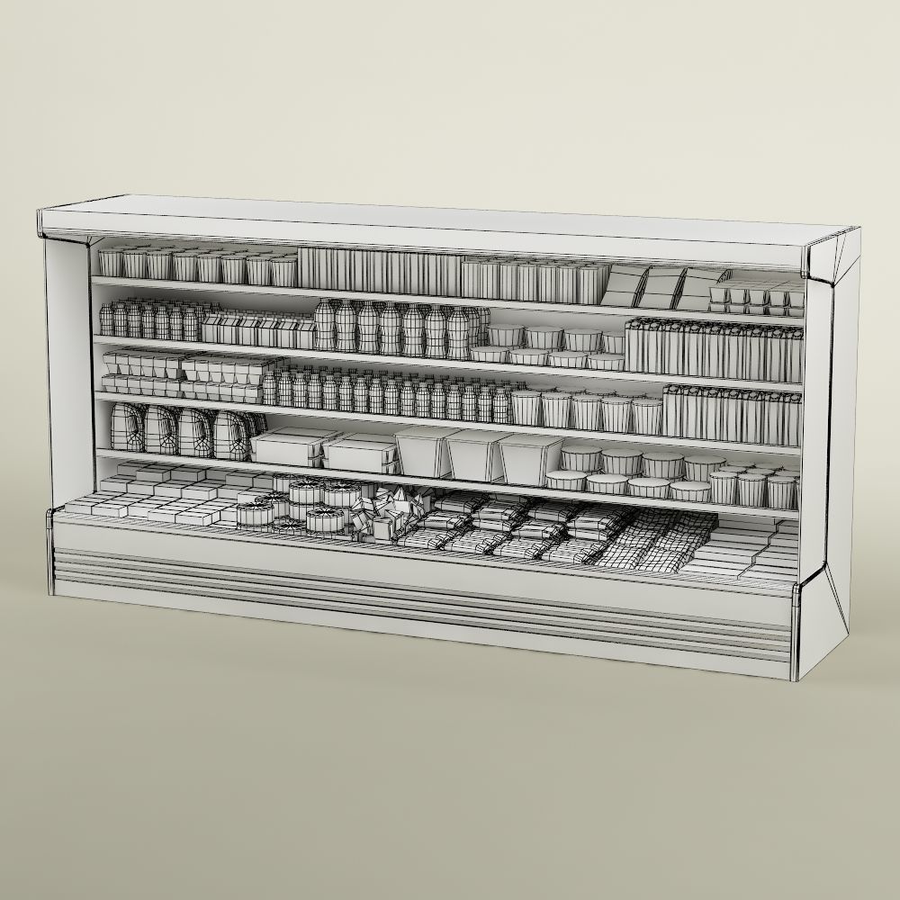 Store display refrigerator freezer 02 3D model_5