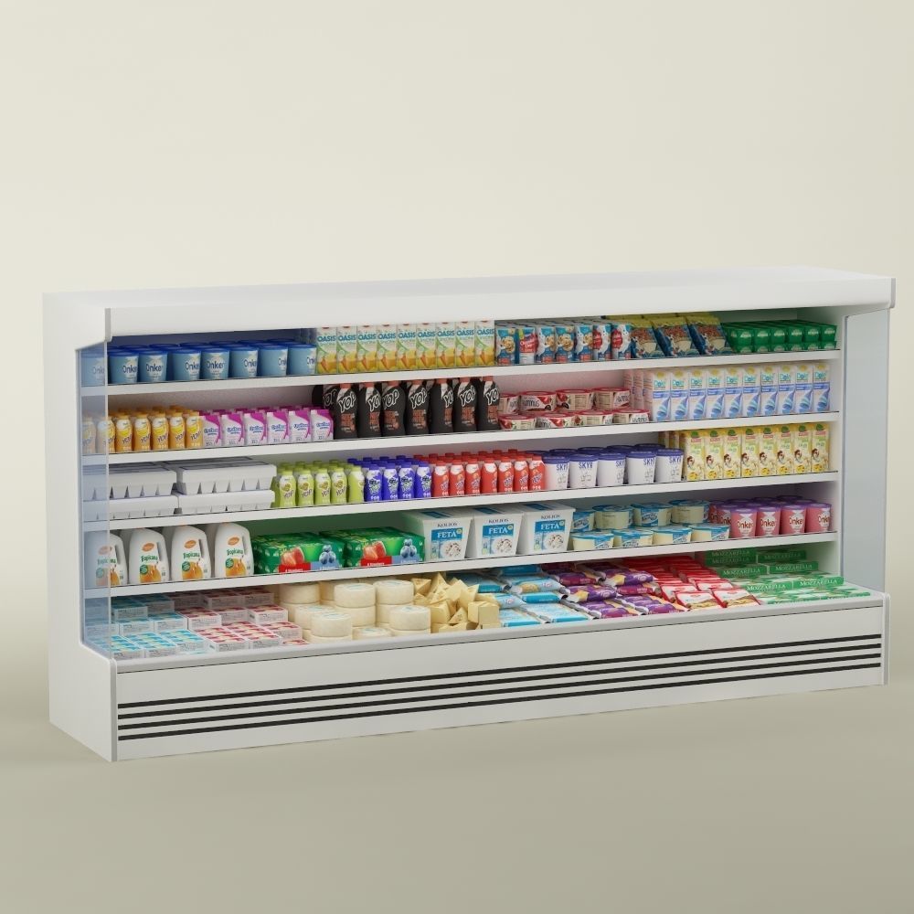 Store display refrigerator freezer 02 3D model_2