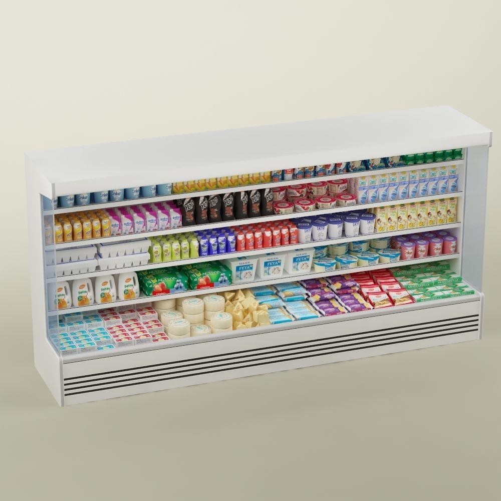 Store display refrigerator freezer 02 3D model_4
