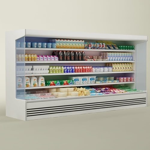 Store display refrigerator freezer 02 3D model
