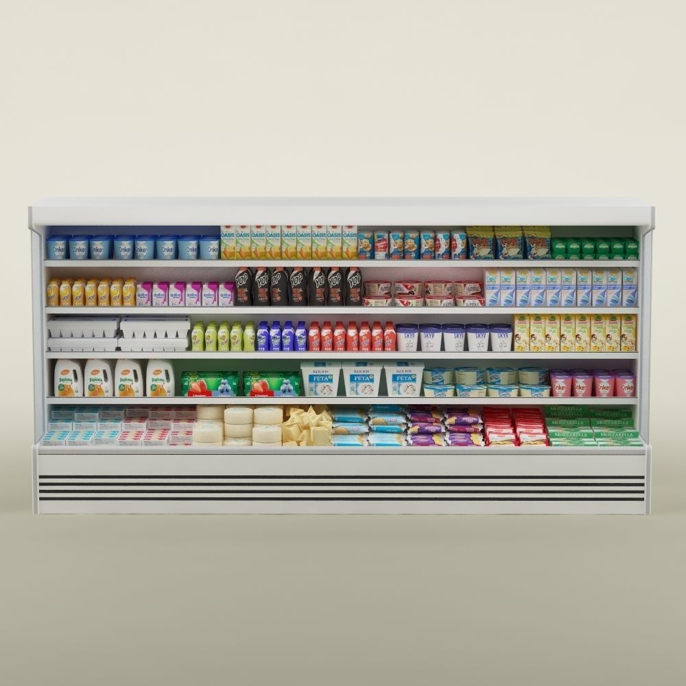 Store display refrigerator freezer 02 3D model_1