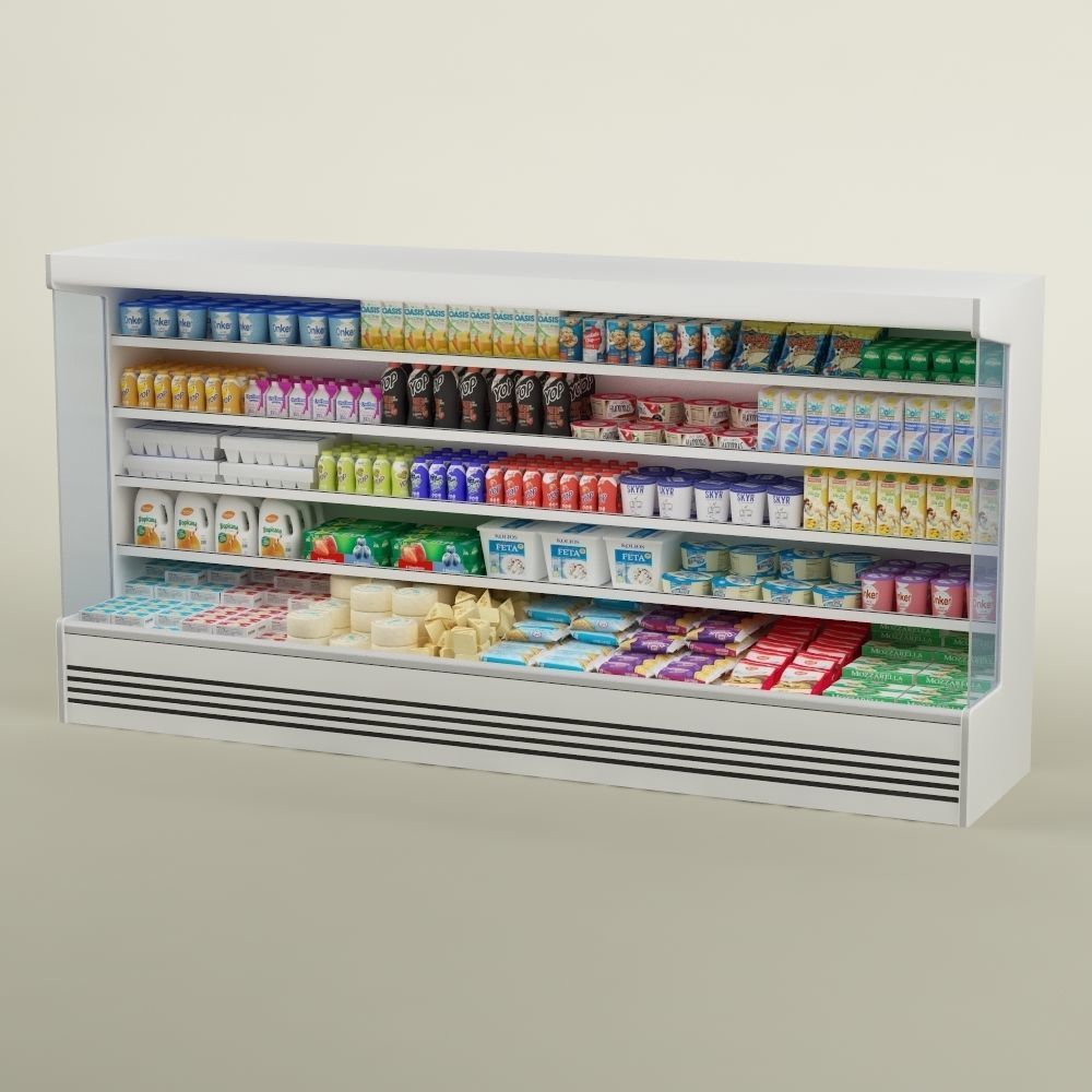 Store display refrigerator freezer 02 3D model_3