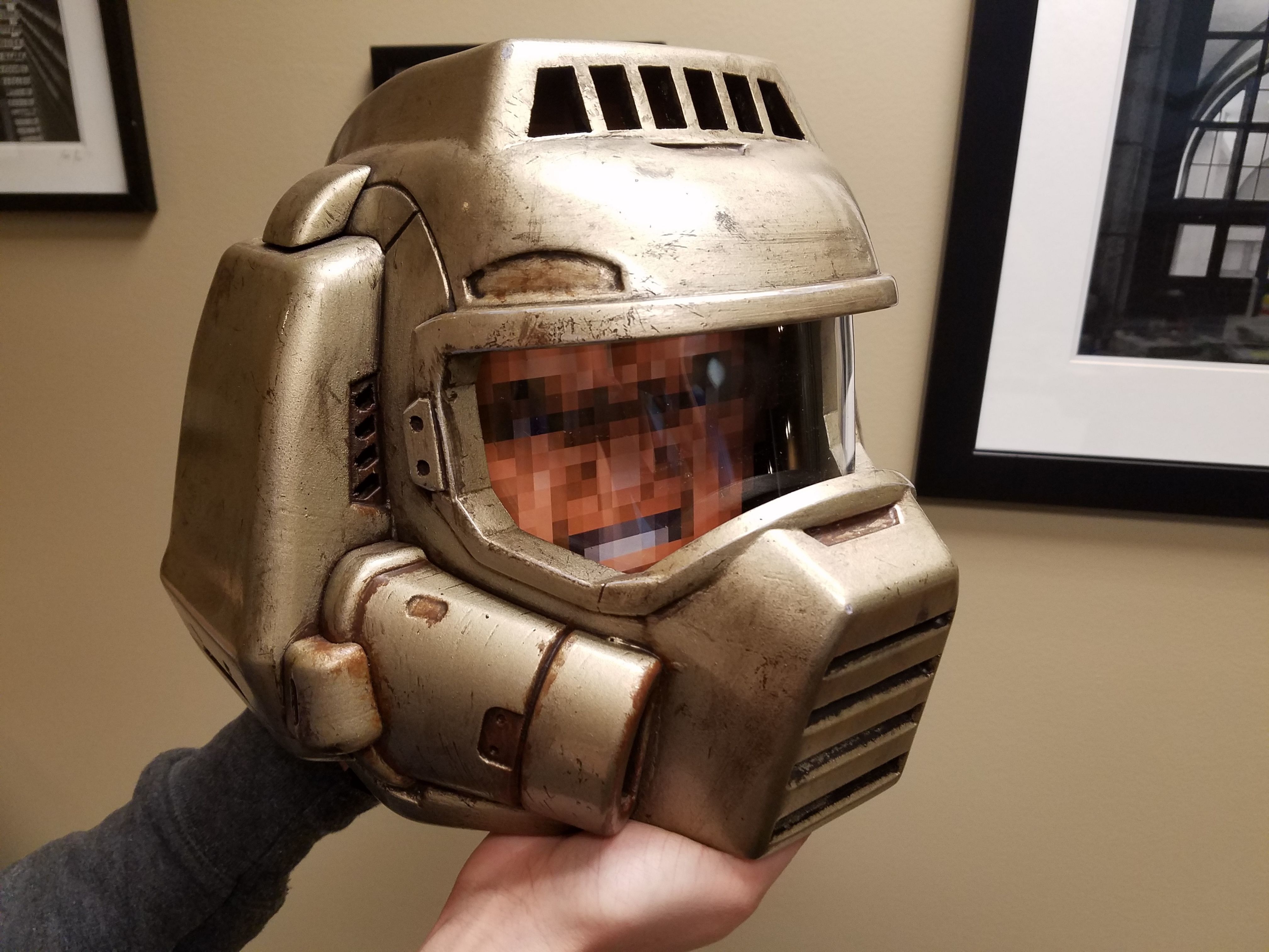 Classic Doom Guy Helmet 3D print model_3
