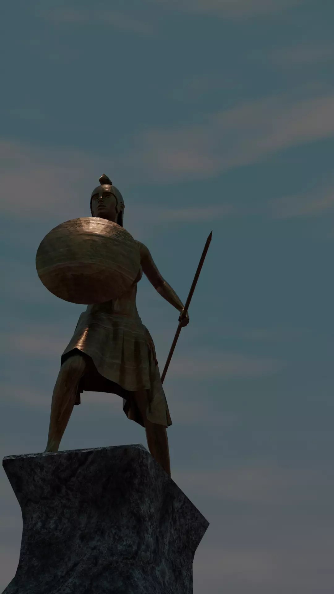 Copper statue 3D model | CGTrader