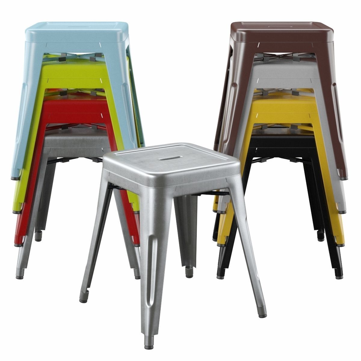 Banqueta Alta Metal Set 3D model