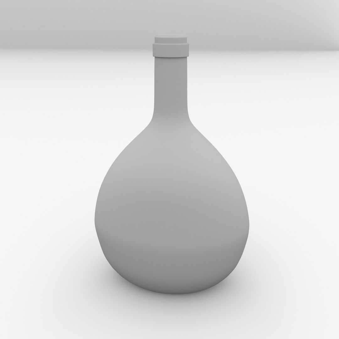 Bocksbeutel bottle 3D model_3