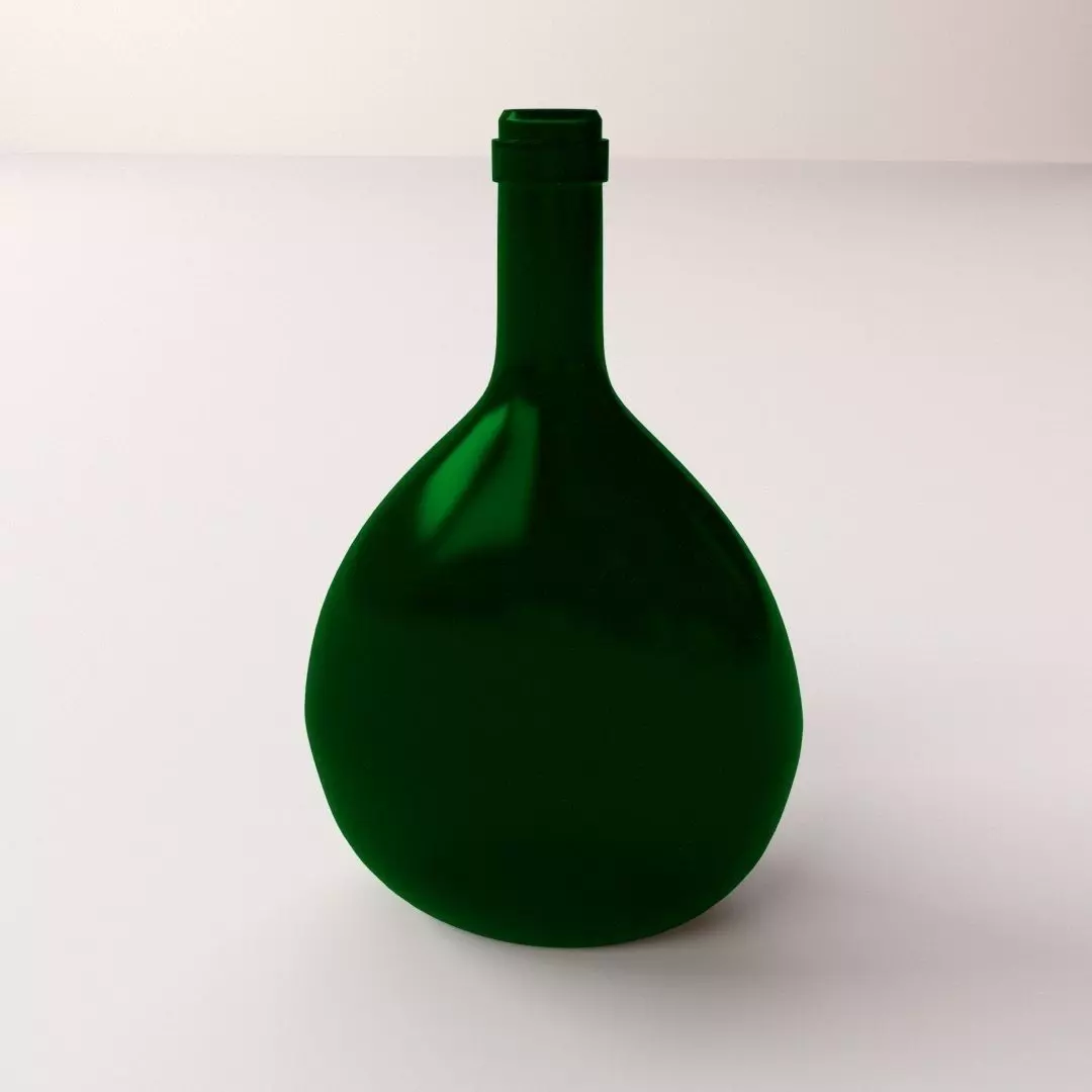 Bocksbeutel bottle 3D model_0