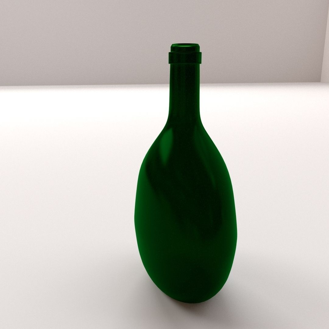 Bocksbeutel bottle 3D model_2