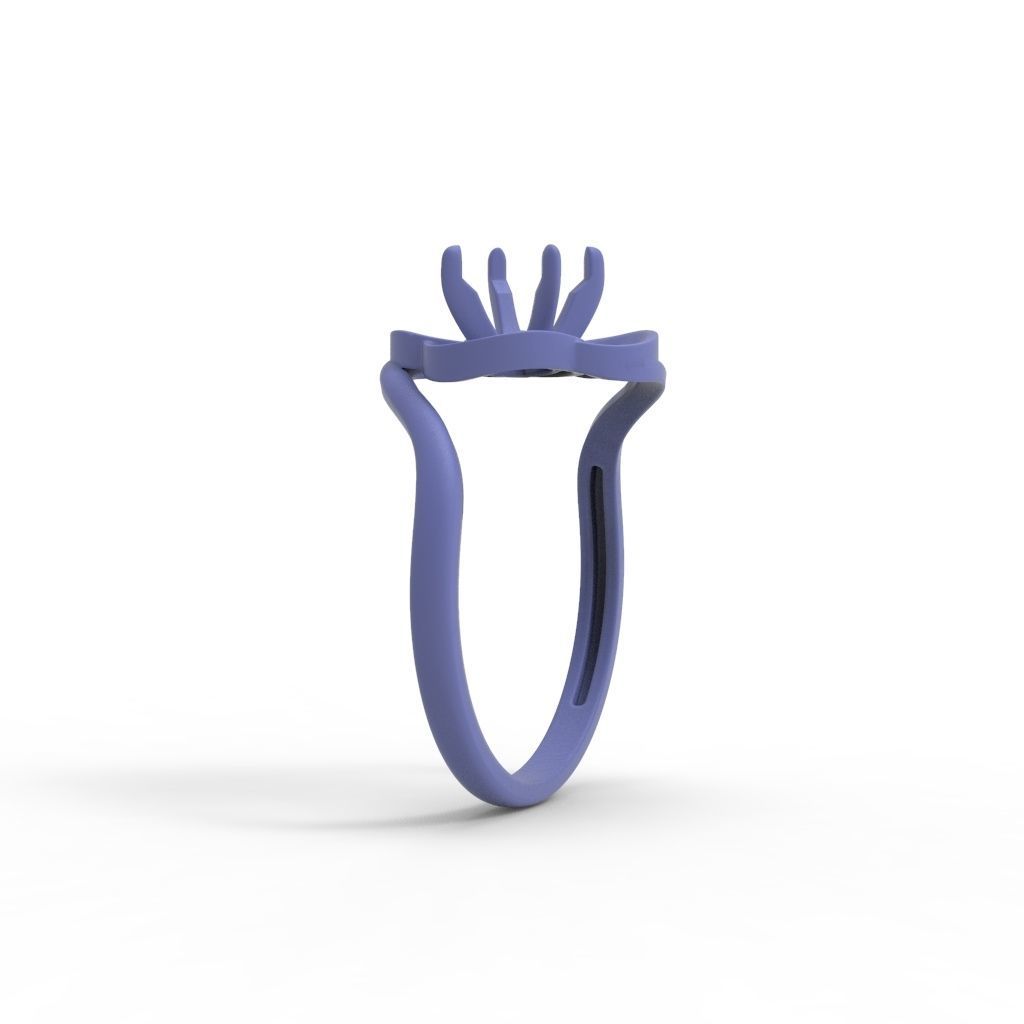 Solitaire Wedding Engagement Women  Ring design 3dm stl  3D print model_20