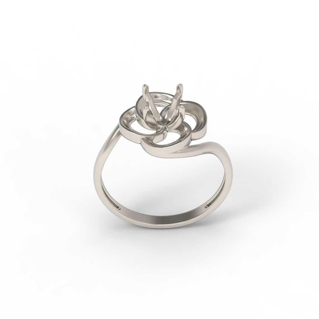 Solitaire Wedding Engagement Women  Ring design 3dm stl  3D print model_25