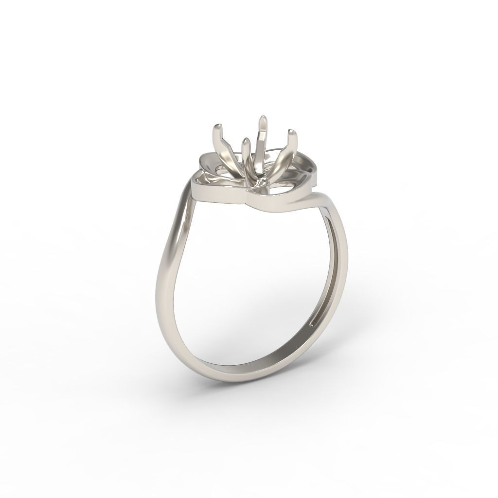 Solitaire Wedding Engagement Women  Ring design 3dm stl  3D print model_26