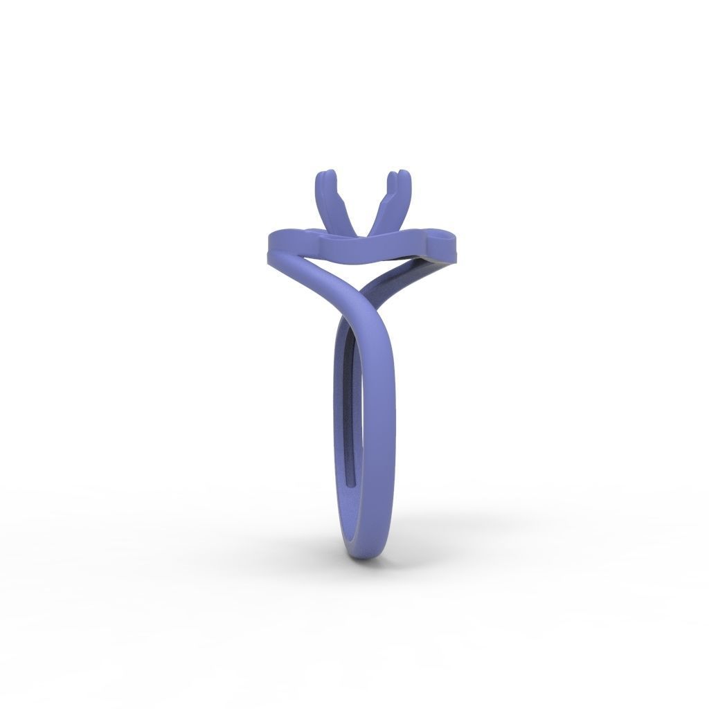 Solitaire Wedding Engagement Women  Ring design 3dm stl  3D print model_21