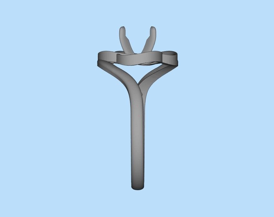 Solitaire Wedding Engagement Women  Ring design 3dm stl  3D print model_33