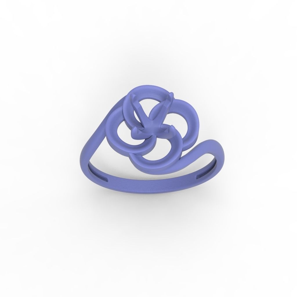 Solitaire Wedding Engagement Women  Ring design 3dm stl  3D print model_15