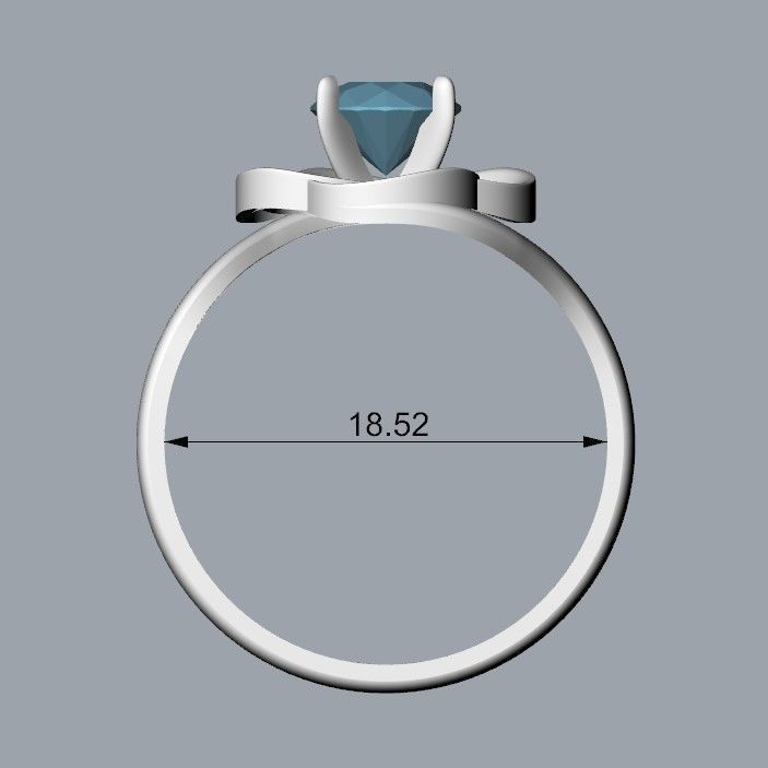 Solitaire Wedding Engagement Women  Ring design 3dm stl  3D print model_28