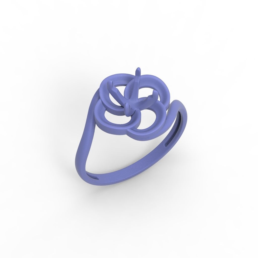 Solitaire Wedding Engagement Women  Ring design 3dm stl  3D print model_16