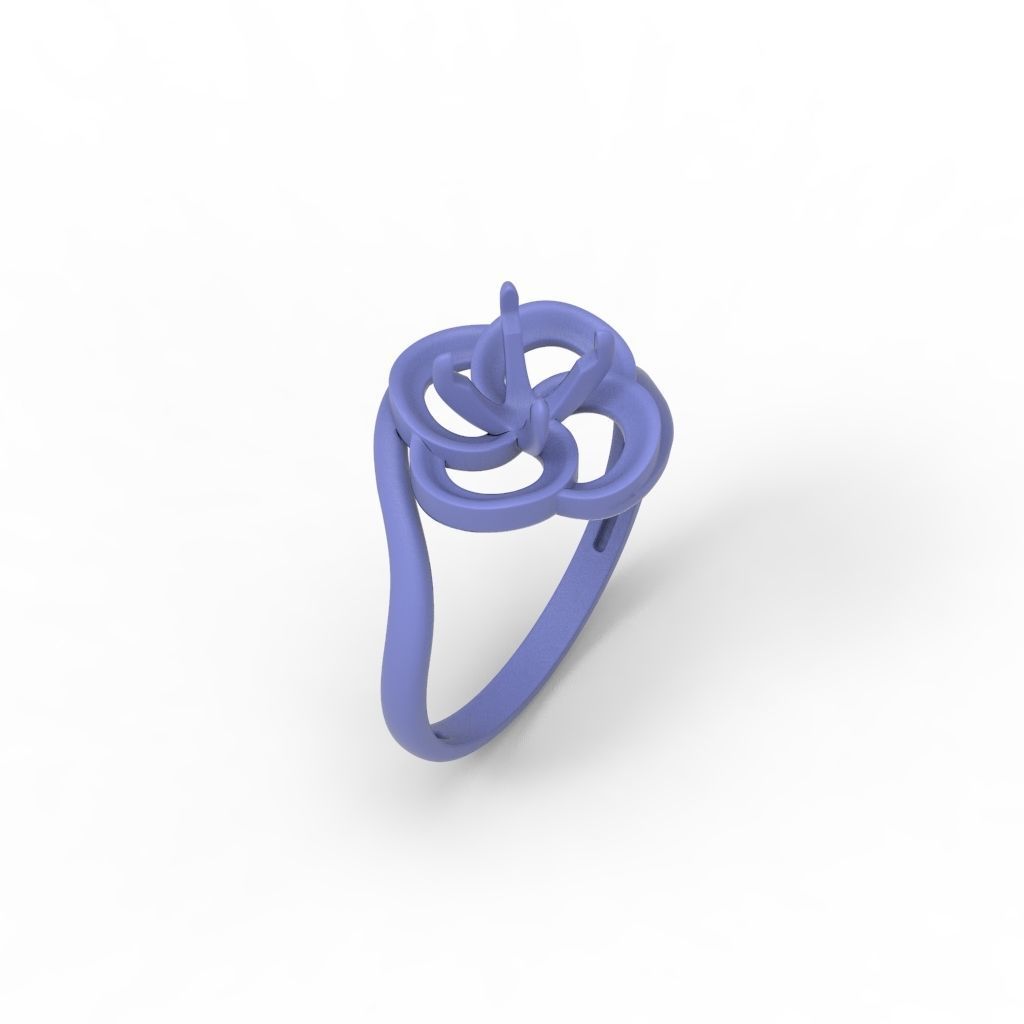 Solitaire Wedding Engagement Women  Ring design 3dm stl  3D print model_22