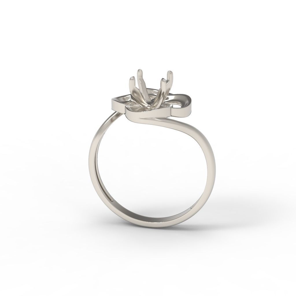 Solitaire Wedding Engagement Women  Ring design 3dm stl  3D print model_27