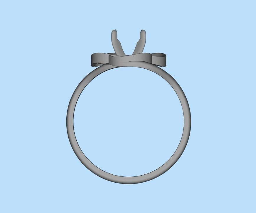Solitaire Wedding Engagement Women  Ring design 3dm stl  3D print model_35