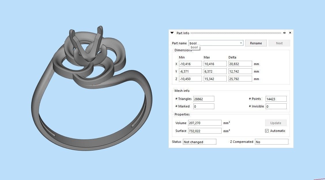 Solitaire Wedding Engagement Women  Ring design 3dm stl  3D print model_31