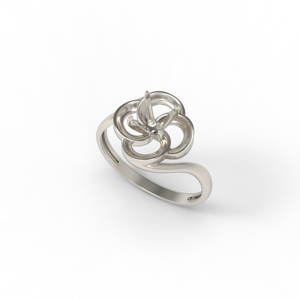 Solitaire Wedding Engagement Women  Ring design 3dm stl  3D print model_24