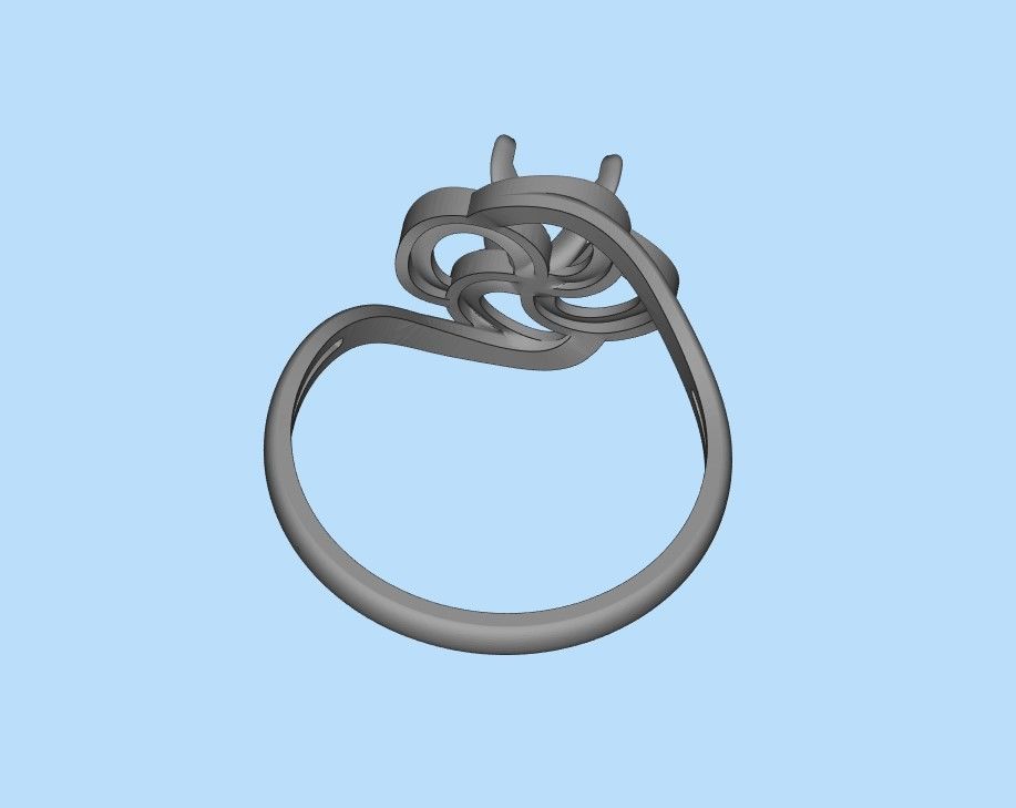 Solitaire Wedding Engagement Women  Ring design 3dm stl  3D print model_37