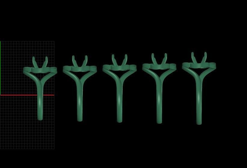 Solitaire Wedding Engagement Women  Ring design 3dm stl  3D print model_6