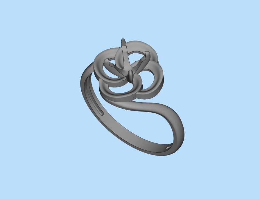 Solitaire Wedding Engagement Women  Ring design 3dm stl  3D print model_32