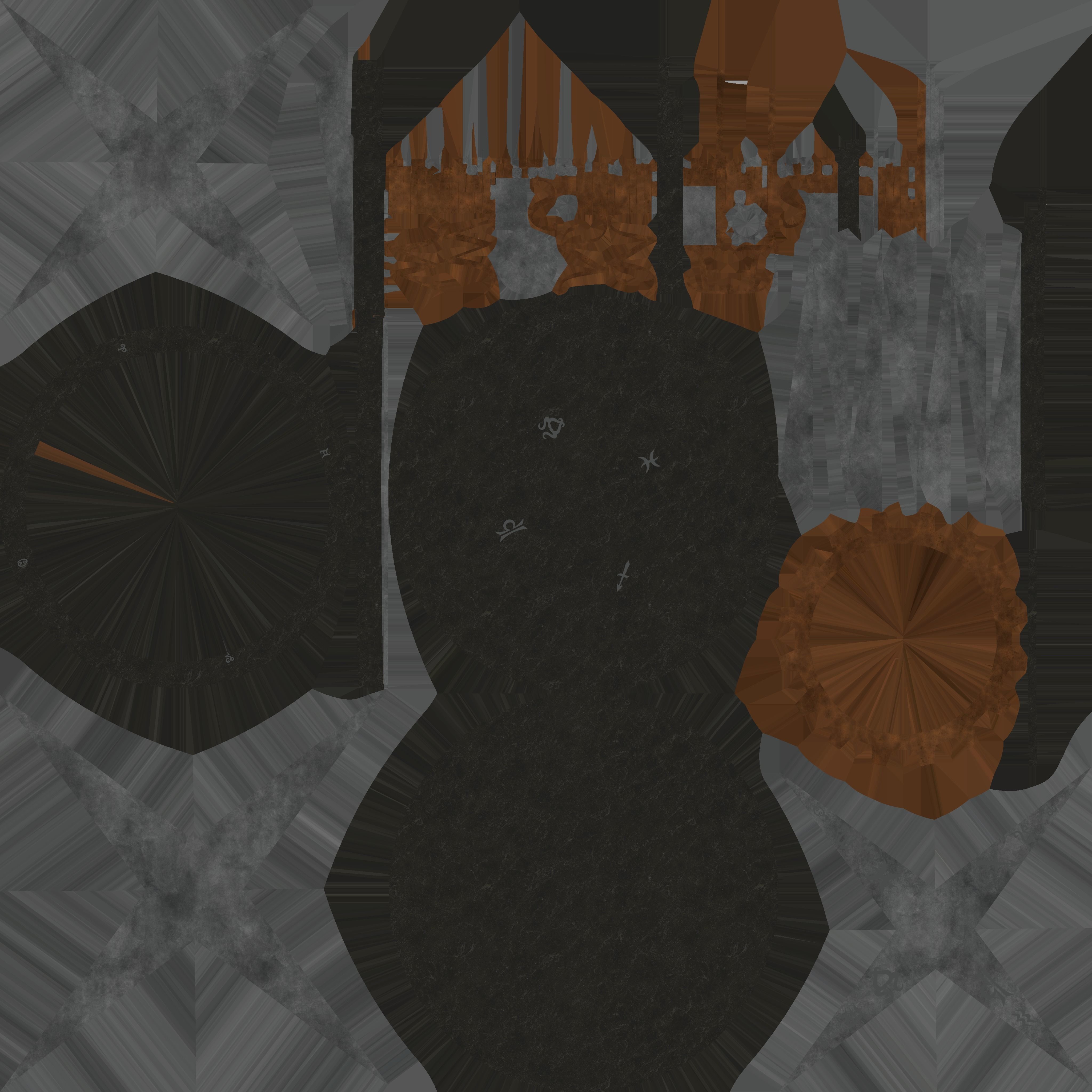 Compass rose Low-poly 3D model_12