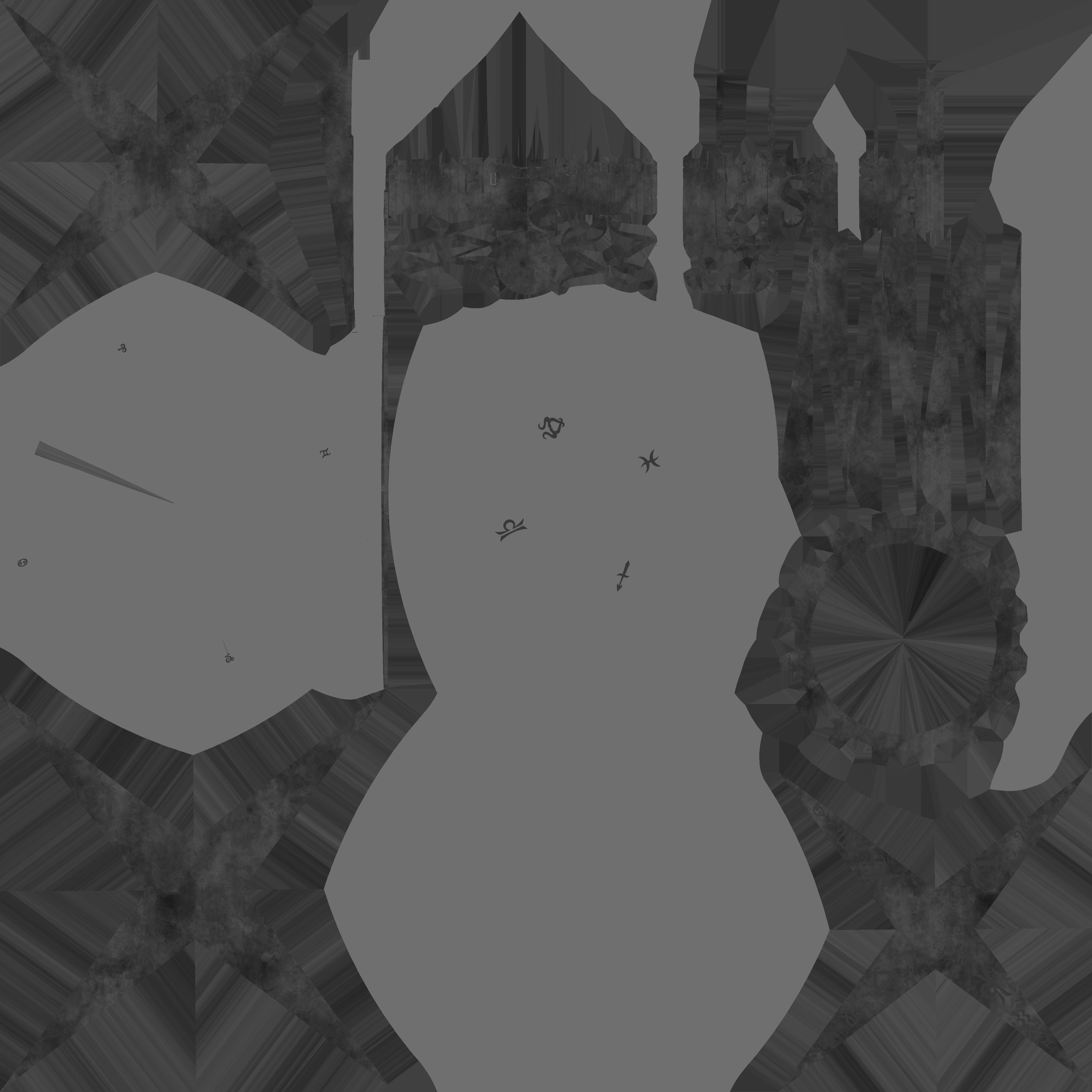 Compass rose Low-poly 3D model_11