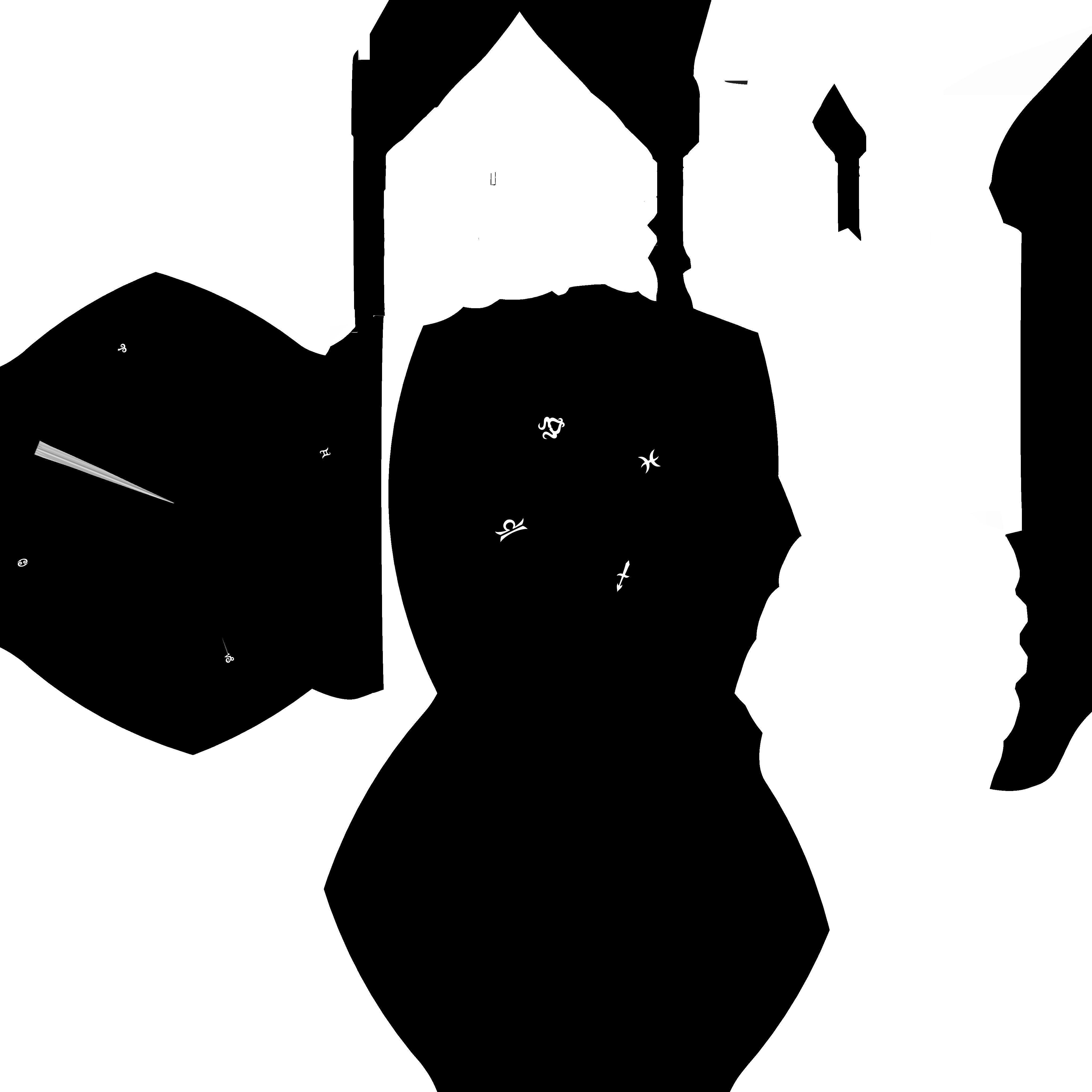 Compass rose Low-poly 3D model_9