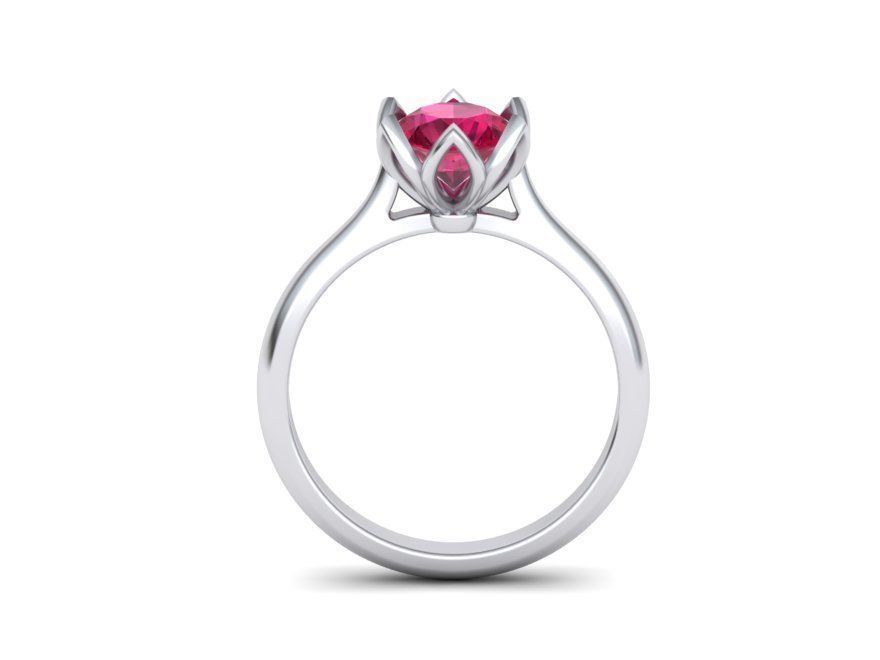Engagement Solitaire ring Classic style N10318 3D print model_20